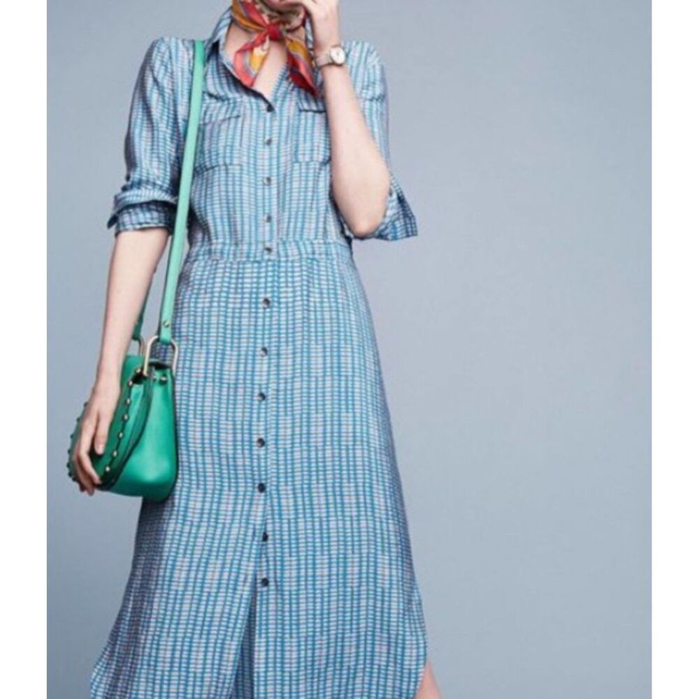 Anthropologie Maeve Midi Shirt dress, size 4 - Picture 3 of 7
